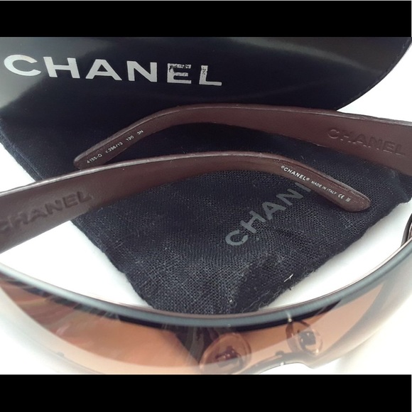 Authentic Chanel brown quilted sunglasses 4155-Q - Picture 4 of 4